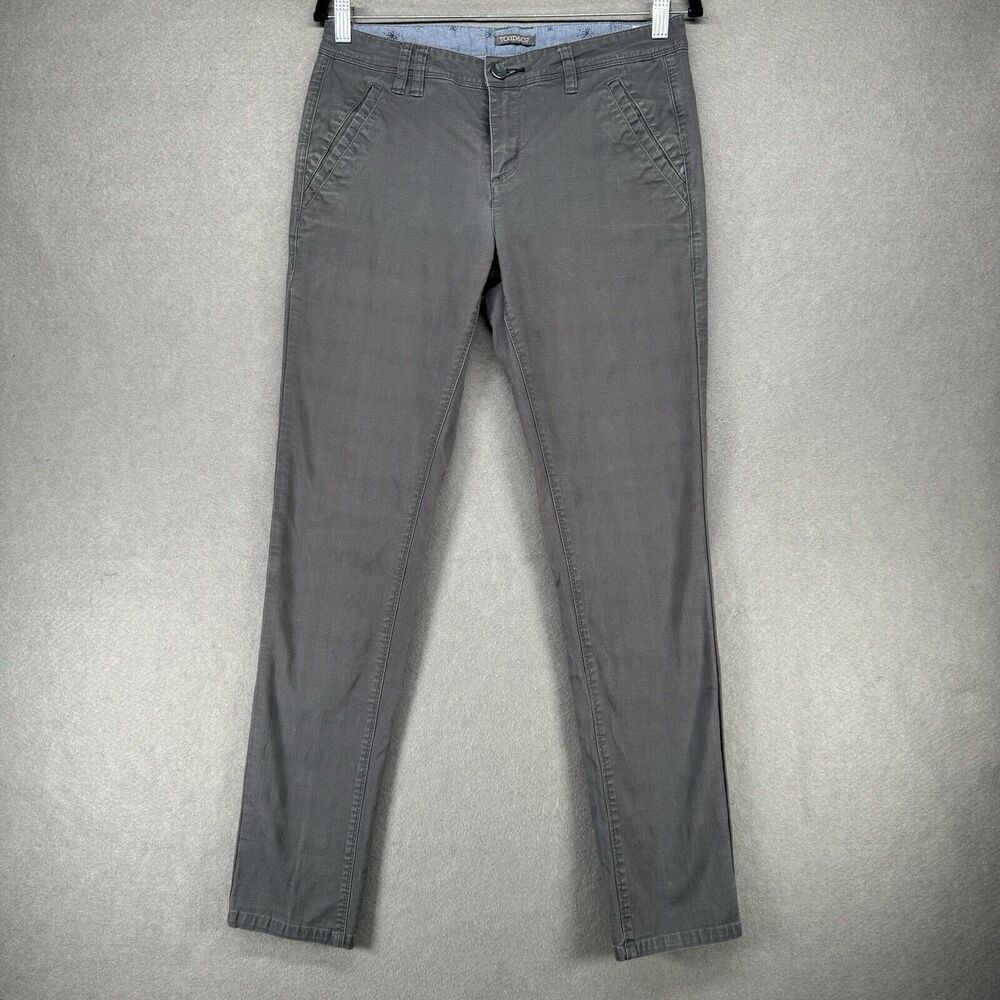 Toad & Co Pants Womens Size 2‎ Gray Fade Earthworks Organic Cotton Chino Stretch